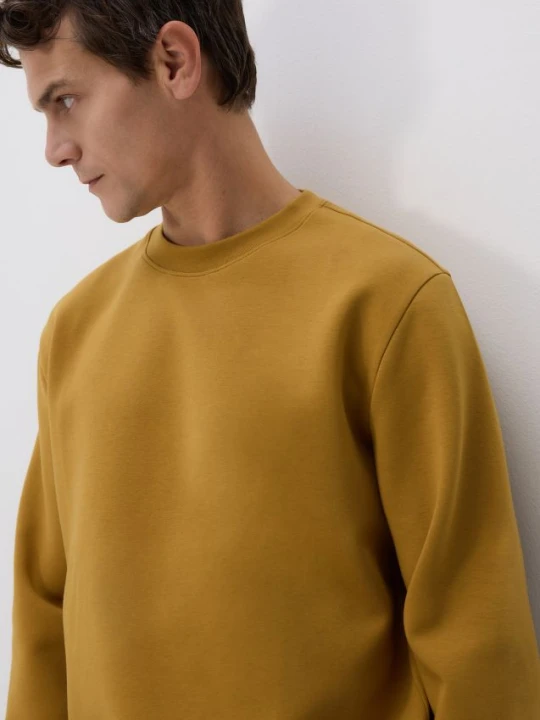 Zdjęcie produktu Reserved - Bluza regular z bawełną - musztardowy