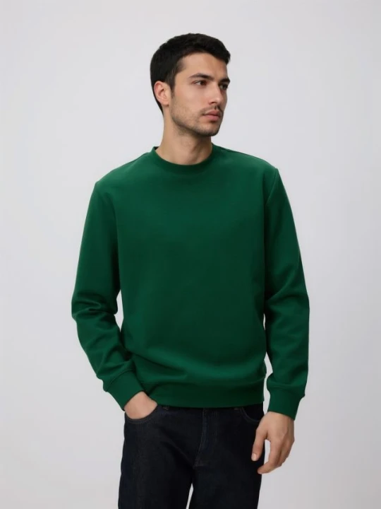 Zdjęcie produktu Reserved - Bluza regular z bawełną - zielony