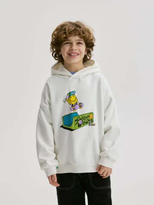 Zdjęcie produktu Reserved - Bluza SmileyWorld® - złamana biel