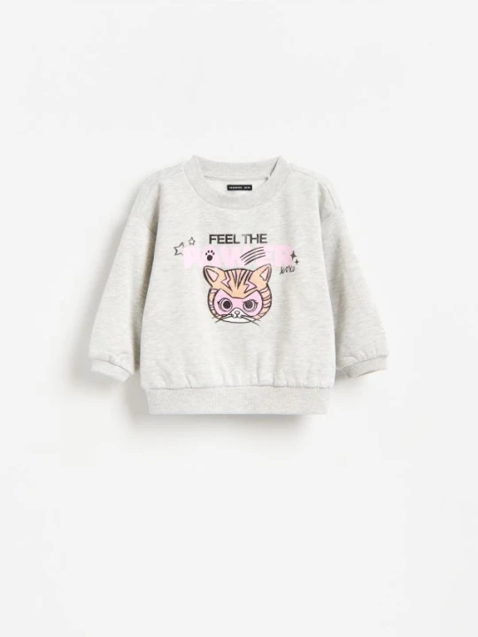 Zdjęcie produktu Reserved - Bluza Superkoty - jasnoszary