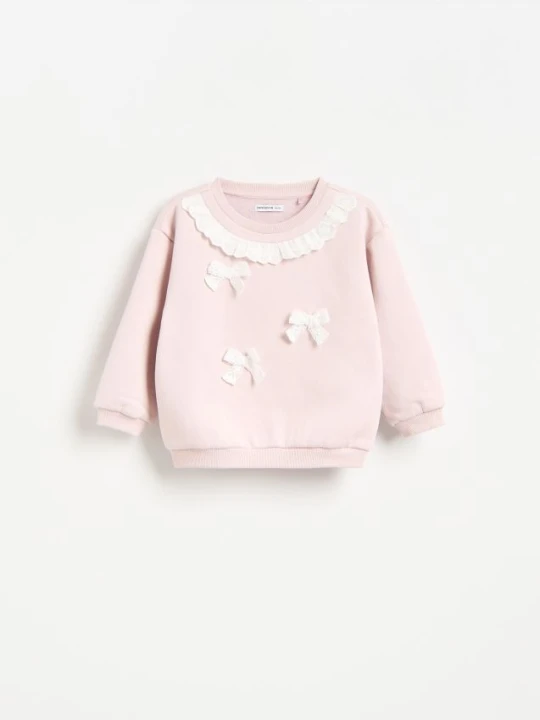 Zdjęcie produktu Reserved - Bluza z aplikacją - pastelowy róż