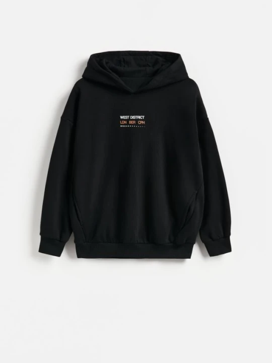Zdjęcie produktu Reserved - Bluza z bawełną - czarny