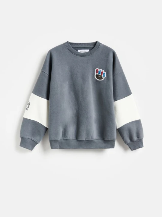 Zdjęcie produktu Reserved - Bluza z bawełną - granatowy