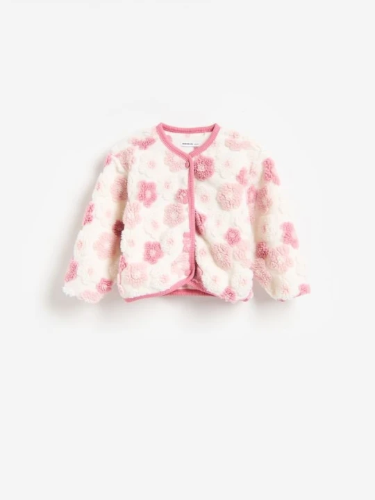 Zdjęcie produktu Reserved - Bluza z imitacji baranka - złamana biel