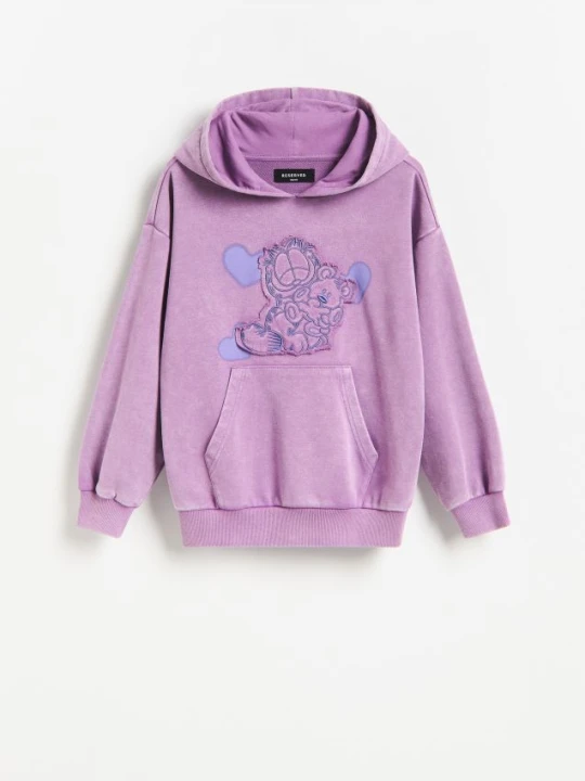 Zdjęcie produktu Reserved - Bluza z kapturem Garfield - fioletowy