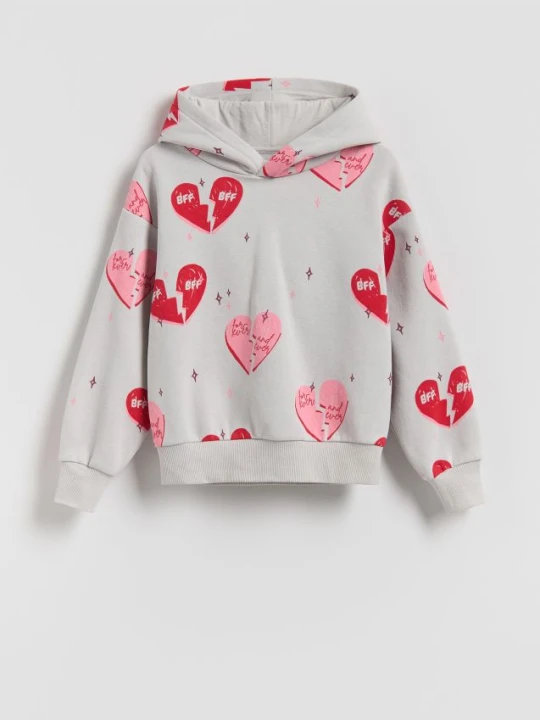 Zdjęcie produktu Reserved - Bluza z kapturem - jasnoszary