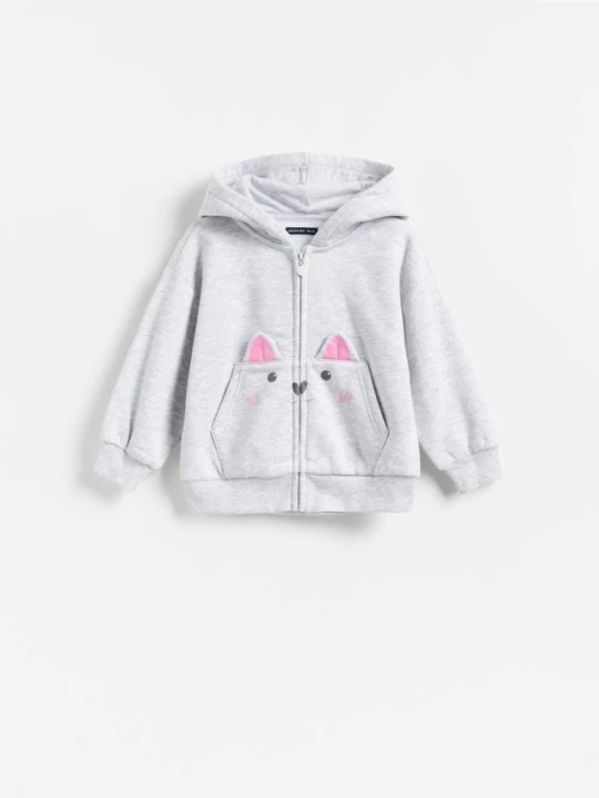 Zdjęcie produktu Reserved - Bluza z kapturem - jasnoszary
