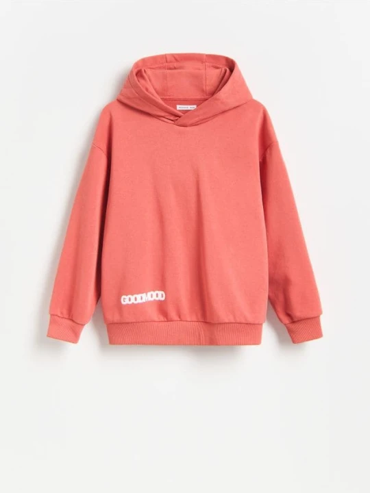 Zdjęcie produktu Reserved - Bluza z kapturem - koralowy