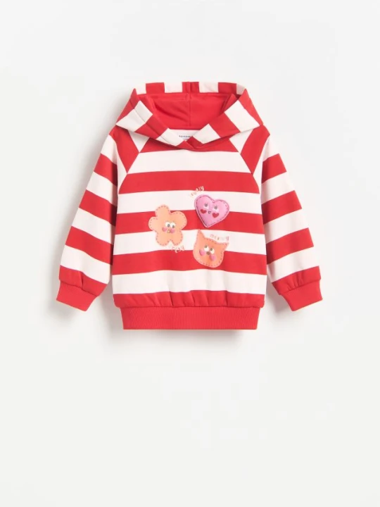 Zdjęcie produktu Reserved - Bluza z kapturem - pastelowy róż
