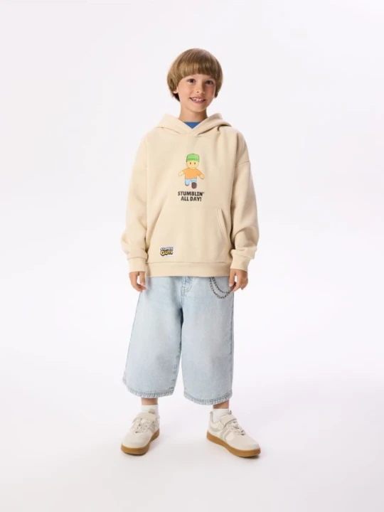 Zdjęcie produktu Reserved - Bluza z kapturem Stumble Guys - beżowy