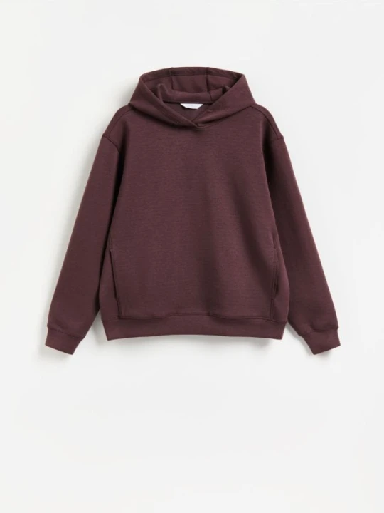 Zdjęcie produktu Reserved - Bluza z kaputrem - mahoniowy