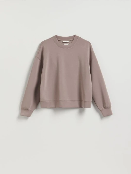 Zdjęcie produktu Reserved - Bluza z modalem - brązowy