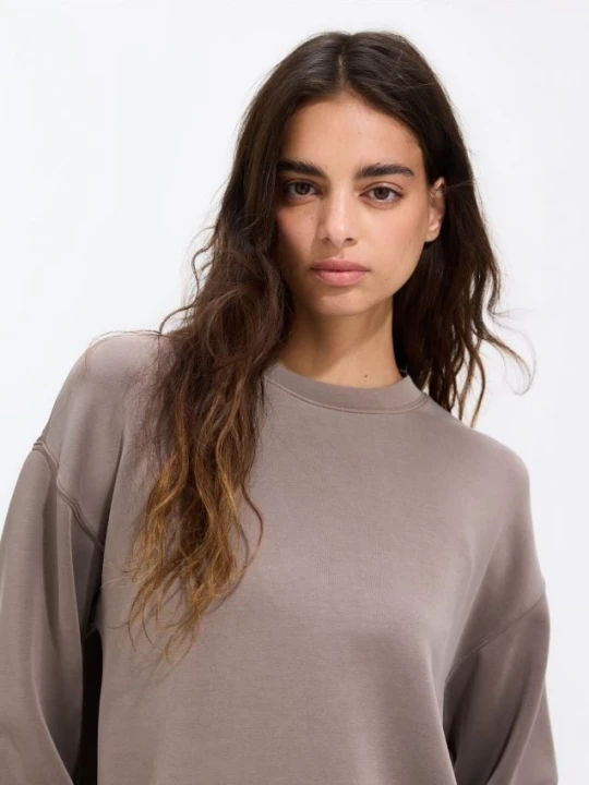 Zdjęcie produktu Reserved - Bluza z modalem - brązowy