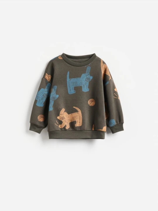 Zdjęcie produktu Reserved - Bluza z nadrukiem - ciemnoszary