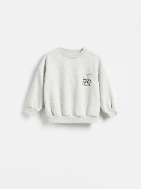 Zdjęcie produktu Reserved - Bluza z nadrukiem - jasnoszary