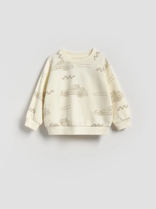 Zdjęcie produktu Reserved - Bluza z nadrukiem - złamana biel