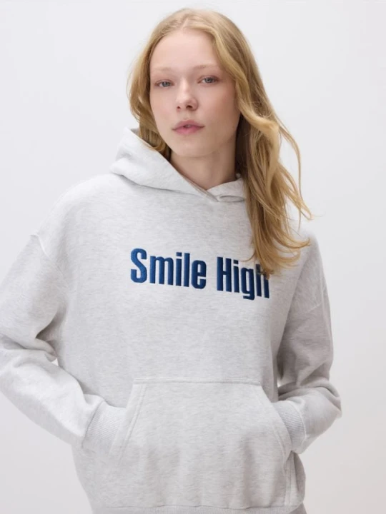 Zdjęcie produktu Reserved - Bluza z napisem - jasnoszary