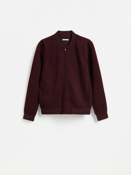 Zdjęcie produktu Reserved - Bluza ze stójką - bordowy