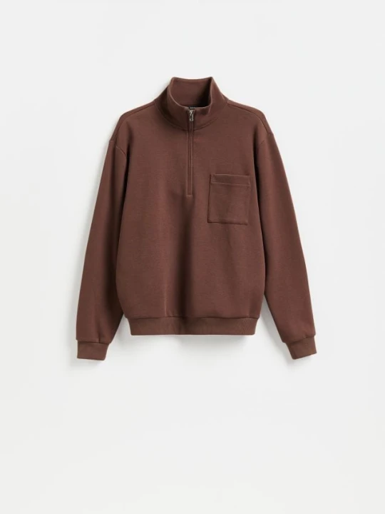 Zdjęcie produktu Reserved - Bluza ze stójką - brązowy