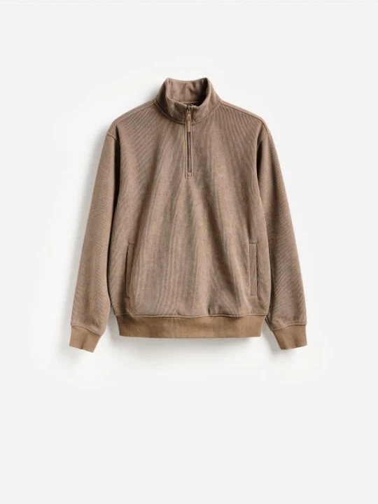 Zdjęcie produktu Reserved - Bluza ze stójką - brązowy