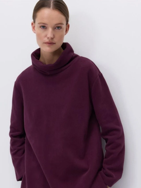 Zdjęcie produktu Reserved - Bluza ze stójką - ciemnofioletowy