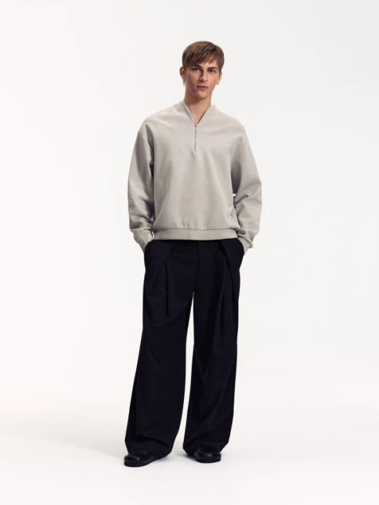 Zdjęcie produktu Reserved - Bluza ze stójką - jasnoszary