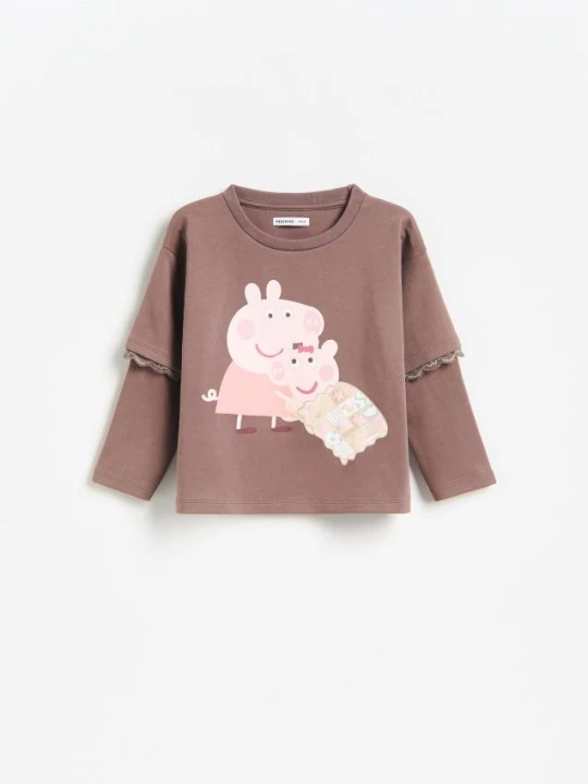 Zdjęcie produktu Reserved - Bluzka Świnka Peppa - brązowy