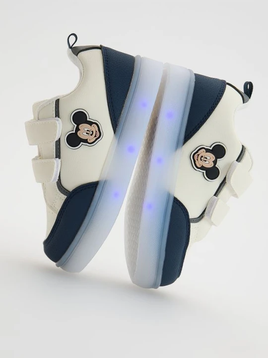 Zdjęcie produktu Reserved - Buty ze świecącą podeszwa Mickey Mouse - złamana biel