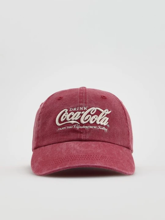 Zdjęcie produktu Reserved - Czapka baseball Coca-Cola - czerwony