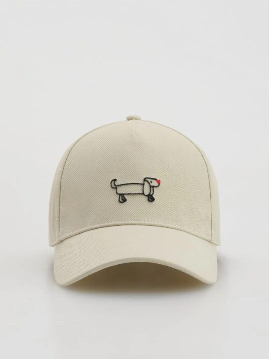 Zdjęcie produktu Reserved - Czapka baseball z haftem - beżowy