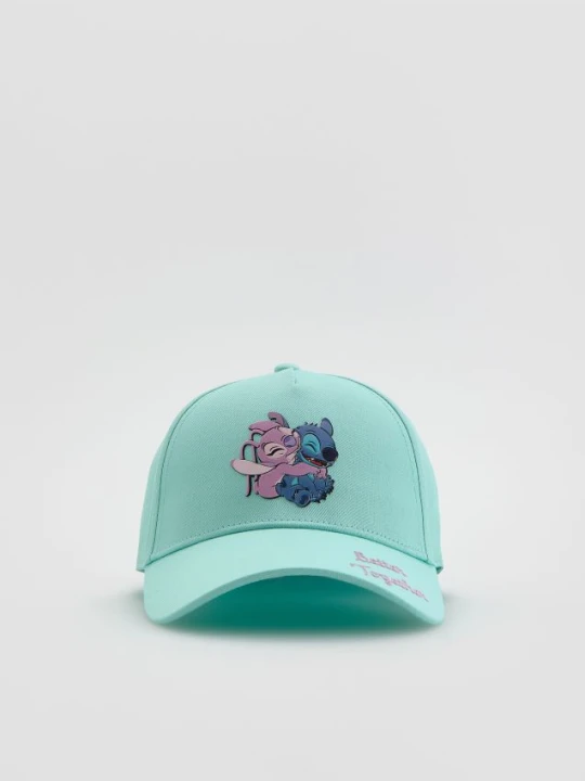 Zdjęcie produktu Reserved - Czapka z daszkiem Lilo i Stitch - jasnoturkusowy
