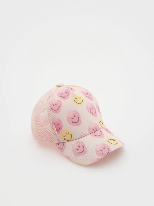 Zdjęcie produktu Reserved - Czapka z daszkiem SmileyWorld® - pastelowy róż