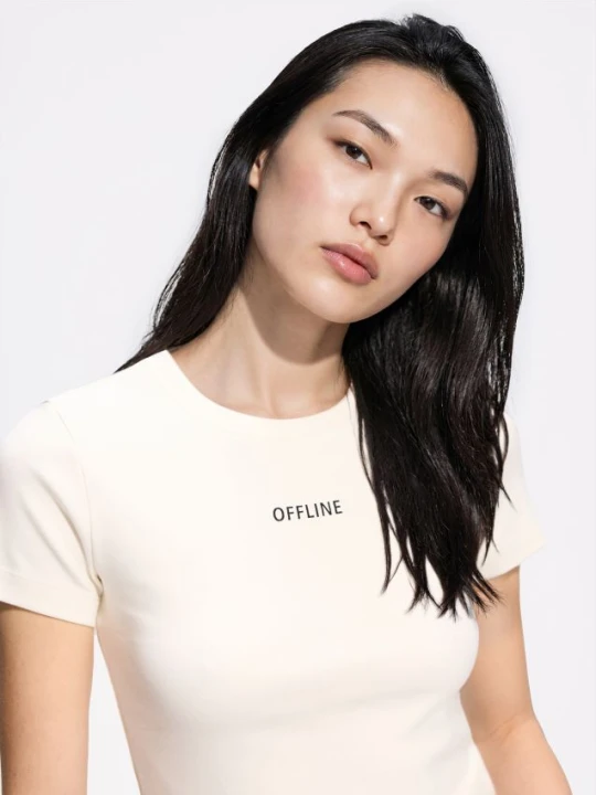 Zdjęcie produktu Reserved - Dopasowany t-shirt z nadrukiem - biały