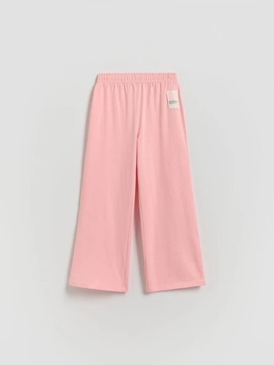 Zdjęcie produktu Reserved - Dresowe spodnie wide leg - brzoskwiniowy
