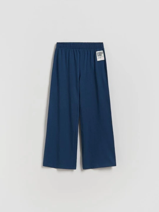 Zdjęcie produktu Reserved - Dresowe spodnie wide leg - granatowy