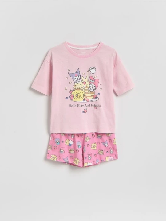 Zdjęcie produktu Reserved - Dwuczęściowa piżama Hello Kitty and Friends - różowy