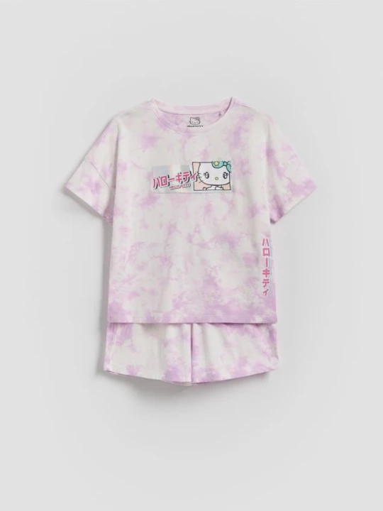 Zdjęcie produktu Reserved - Dwuczęściowa piżama Hello Kitty - fioletowy