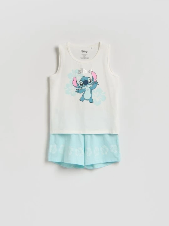 Zdjęcie produktu Reserved - Dwuczęściowa piżama Lilo i Stitch - jasnoturkusowy