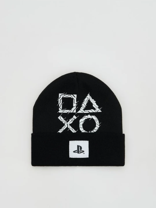 Zdjęcie produktu Reserved - Dzianinowa czapka Playstation - czarny