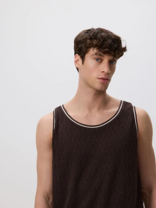 Zdjęcie produktu Reserved - Dzianinowy top - brązowy