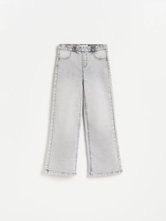 Zdjęcie produktu Reserved - Elastyczne jeansy wide leg - jasnoszary