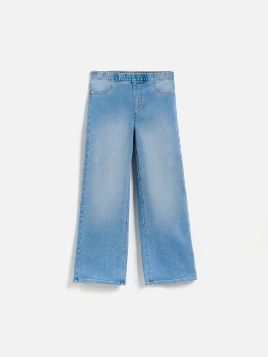 Zdjęcie produktu Reserved - Elastyczne jeansy wide leg - niebieski