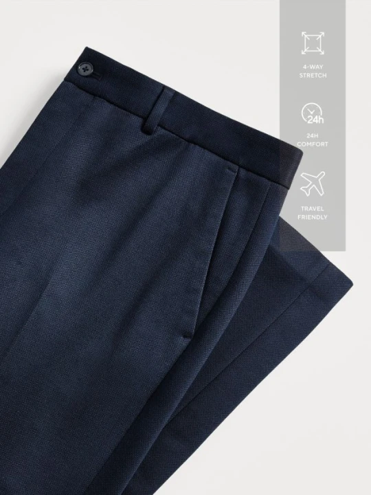 Zdjęcie produktu Reserved - Garniturowe spodnie slim fit - granatowy