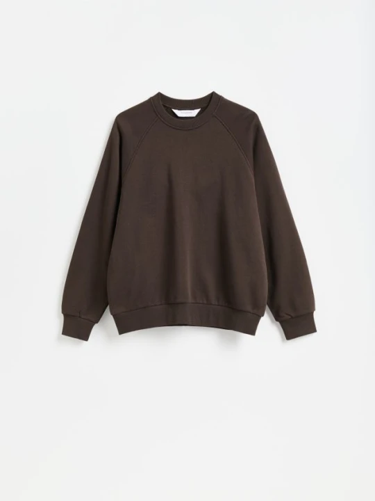 Zdjęcie produktu Reserved - Gładka bluza oversize - brązowy