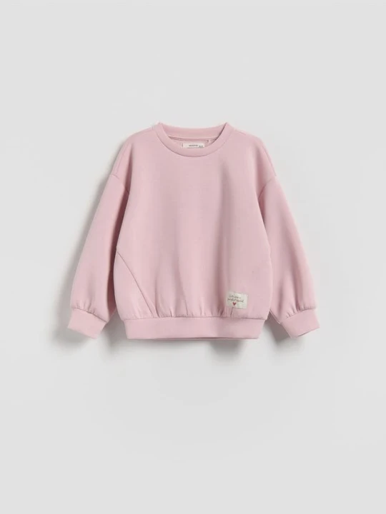 Zdjęcie produktu Reserved - Gładka bluza z modalem - pastelowy róż