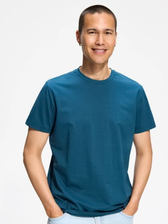 Zdjęcie produktu Reserved - Gładki t-shirt regular fit - granatowy