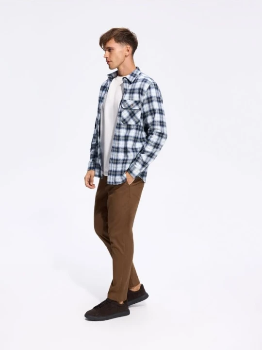 Zdjęcie produktu Reserved - Gładkie spodnie chino slim - brązowy