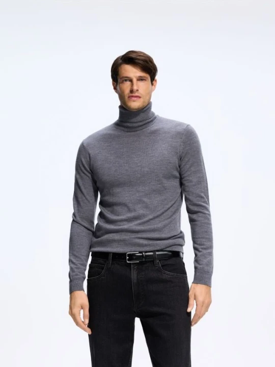 Zdjęcie produktu Reserved - Golf z wełny merino - szary