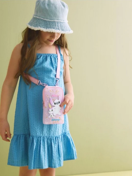 Zdjęcie produktu Reserved - Gumowa torebka Lilo i Stitch - pastelowy róż
