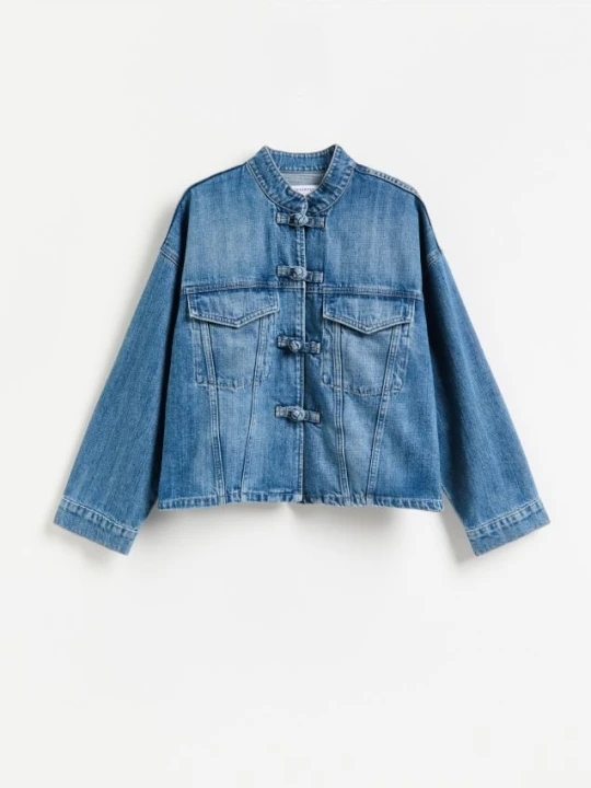 Zdjęcie produktu Reserved - Jeansowa kurtka oversize - niebieski